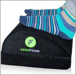 ErgoFoam Adjustable Desk Foot Rest for Added Height - 