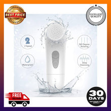 Load image into Gallery viewer, ETEREAUTY Facial Cleansing Brush Waterproof Face Brush with 4 Brush Heads 2 Gray - 
