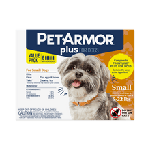 Load image into Gallery viewer, Flea &amp; Tick Prevention for Small Dogs  PetArmor Plus 4-22 lbs 6 Treatments - 
