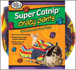 Four Paws Super Catnip Crazy Cat Tunnel Pants Toy - 