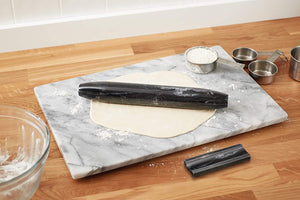Fox Run 48759 Black Marble French Rolling Pin, 2 x 12 x 2 inches - 