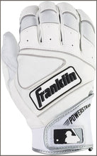 Load image into Gallery viewer, Franklin Sports MLB Powerstrap Batting Gloves, Pearl/White Adult Medium - 
