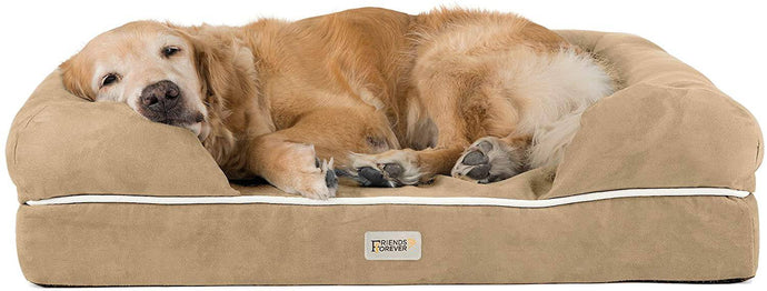 Friends Forever Orthopedic Dog Bed Lounge Sofa Removable Cover 100% Suede 4