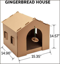 Load image into Gallery viewer, FurHaven Pet Cat Scratcher | Gingerbread House Corrugated Cat Scratcher - 
