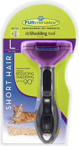 FURminator Deshedding Brush Comb Tool For Long Hair Large Cats - 