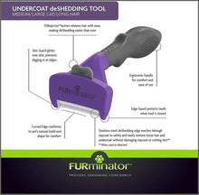 Load image into Gallery viewer, Furminator Long Hair deShedding Tool for Large Cats, Standard - 
