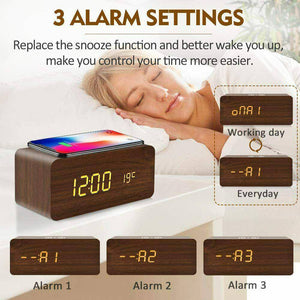 Alarm Clock Wireless Charging  iPhone Samsung - g
