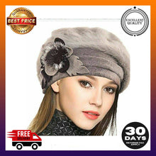 Load image into Gallery viewer, French Beret Dress Beanie Winter Hat  Luxury Lady Wool - g
