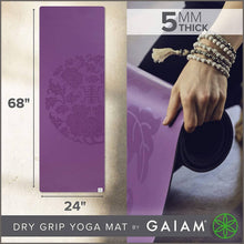 Load image into Gallery viewer, Gaiam Sol Dry-Grip Yoga Mat for Hot Yoga and Heated Exercises - 
