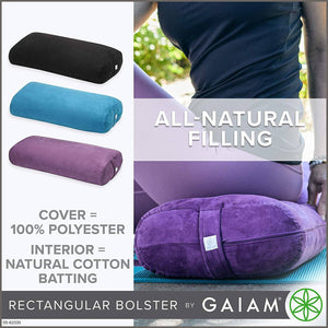 Gaiam Yoga Bolster Rectangular Meditation Pillow - 