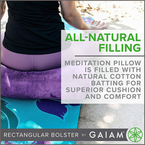 Gaiam Yoga Bolster Rectangular Meditation Pillow - 