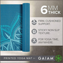 Load image into Gallery viewer, Gaiam Yoga Mat Premium Print Extra Thick Non Slip Exercise &amp; Fitness Mat - 
