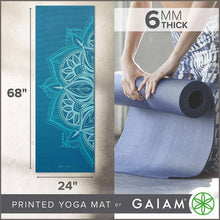 Load image into Gallery viewer, Gaiam Yoga Mat Premium Print Extra Thick Non Slip Exercise &amp; Fitness Mat - 
