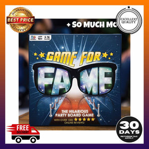 Game For Fame The Hilarious Party Board Game Easy to Play Challenges - 