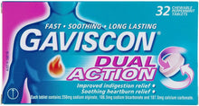 Load image into Gallery viewer, Gaviscon Dual Action Chewable Peppermint 32T - 
