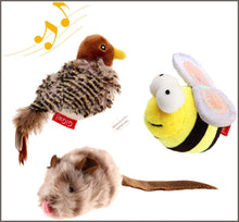 Load image into Gallery viewer, Gigwi Interactive Cat Toys Animal Sound Bird/Cricket/Bee - 
