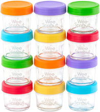 Load image into Gallery viewer, Glass Baby Food Storage Containers | Set of 12 | 4 oz - 
