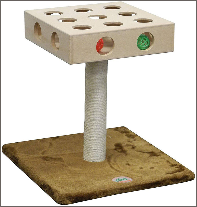 Go Pet Club SF061 IQ Busy Box Cat Tree Scratcher - 