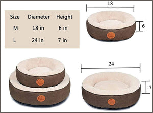 HACHIKITTY Washable Cat Warming Bed Round, Cat Beds Indoor Cats Medium, - 