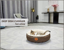 Load image into Gallery viewer, HACHIKITTY Washable Cat Warming Bed Round, Cat Beds Indoor Cats Medium, - 
