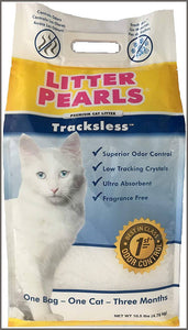 Harvest Ventures Litter Pearls Tracksless Cat Litter 10.5 lb Silica Gel Safe - 