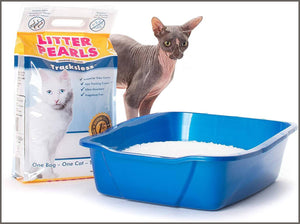 Harvest Ventures Litter Pearls Tracksless Cat Litter 10.5 lb Silica Gel Safe - 