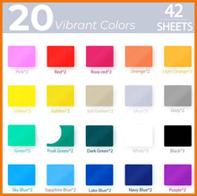 Load image into Gallery viewer, Heat Transfer Vinyl, Ohuhu 42 Pack Sheets Iron on Vinyl - 
