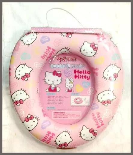 Hello Kitty Baby Pink Toilet Soft Seat Cover/Potty Training - Hello Kitty Face Print - 