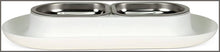 Load image into Gallery viewer, Hepper Nomnom Modern Cat and Dog Dish with Stainless Steel Bowls - 
