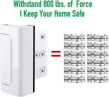 Load image into Gallery viewer, Home Security Door Lock, Childproof Door Reinforcement Lock with 3&quot; White-2 Pack - 
