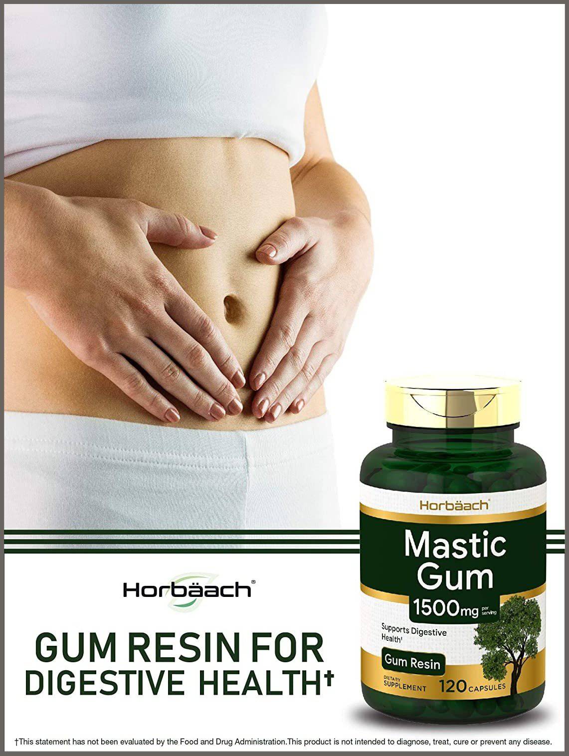 Horbaach Mastic Gum 1500mg  100 Capsules, 100 Capsules - Baker's