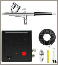 Load image into Gallery viewer, HUBEST Portable Dual Action Mini Air Compressor Airbrush Kit - 
