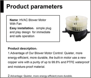 HVAC Blower Motor Assembly 700189 2028209342 Heater Blower Motor with Fan Cage - 