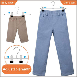 IEOKE Pant Hangers, Skirt Hangers Clips Metal Trouser Clip Hangers Heavy Duty Ultra Thin Space Saving (30pack) - 