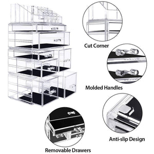 InnSweet Makeup Organizer Acrylic Cosmetic Storage Drawers Large Makeup Storage - 