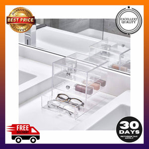 InterDesign Clarity Stackable 3-Drawer Organizer for Glasses Clear - 