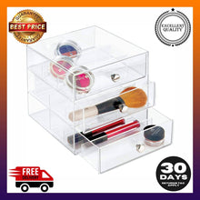 Load image into Gallery viewer, InterDesign Clarity Stackable 3-Drawer Organizer for Glasses Clear - 
