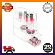 Load image into Gallery viewer, InterDesign Drawers Bathroom Storage Drawers Plastic Makeup Holder Organiser - 
