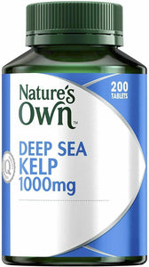 Iodine Deep Sea Kelp Nature's Own 1000mg Thyroid Health Hormone Production 200 T - 