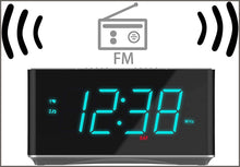 Load image into Gallery viewer, iTOMA Radio Alarm Clock FM Digital Radio Clock Bedside Alarm Clock - 
