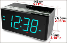 Load image into Gallery viewer, iTOMA Radio Alarm Clock FM Digital Radio Clock Bedside Alarm Clock - 
