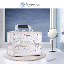 Load image into Gallery viewer, Joligrace Makeup Box Cosmetic Train Case Jewelry Organizer Lockable with Keys - 
