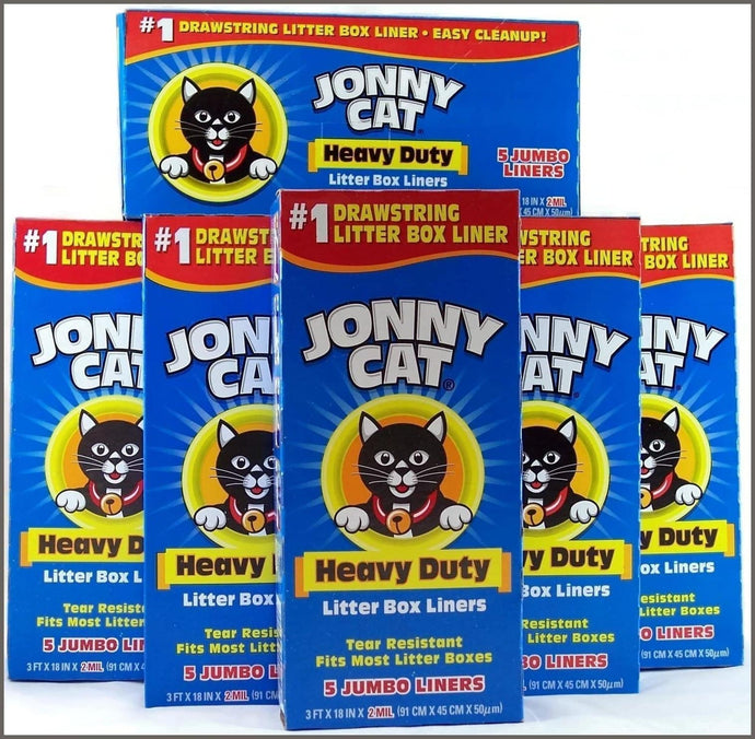 JONNY CAT Cat Litter Box Liners 5 / Box (Pack of 6) - 