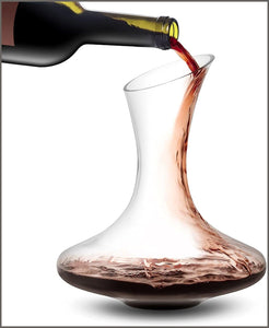 JoyJolt Lancia Hand Blown Lead-Free Crystal Wine Decanter - 