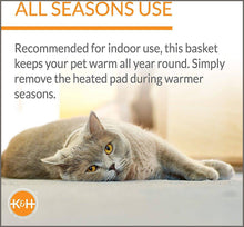 Load image into Gallery viewer, K&amp;H Pet Products Thermo-Basket Indoor Heated Cat Bed, Foldable - 
