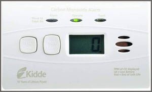 Kidde C3010D 10 Year Battery Carbon Monoxide Alarm Digital Display - 