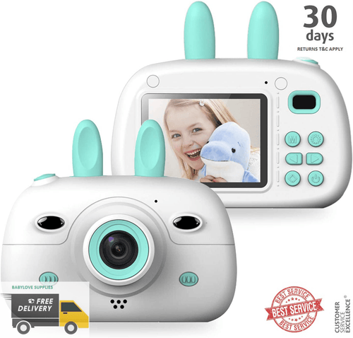 Kids Digital Video Camera Front and Rear Selfie 8MP Mini Rechargeable Camcorder - 