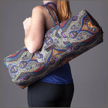 Load image into Gallery viewer, Kindfolk Yoga Mat Duffle Bag Patterned Canvas with Pocket and Zipper - 
