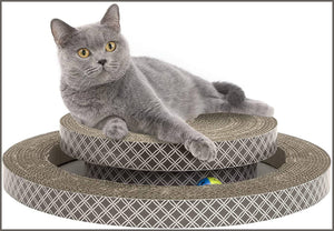 Kitty City Interactive Ball Track Cat Toy - 2 Levels of Interactive Play, Cat Scratching Toy - 