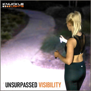 Knuckle Lights Advanced - Rechargeable LED Light for Running & Jogging, Dog Walking & Hiking - 